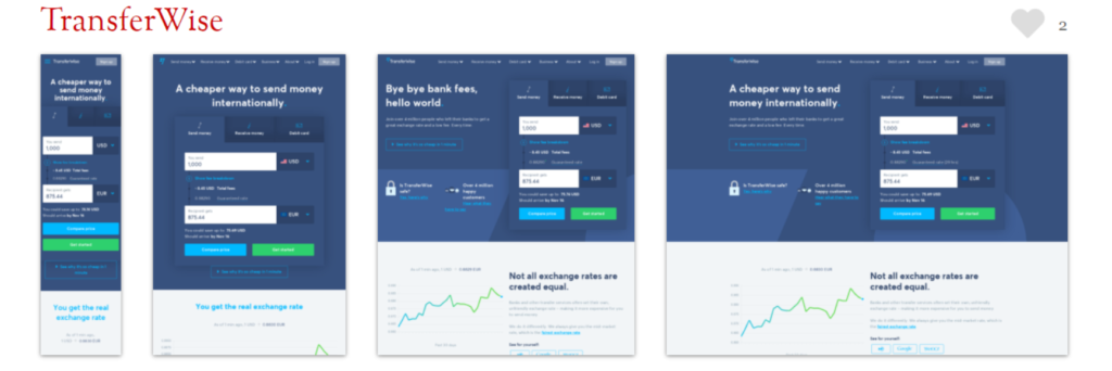 TransferWise Responsive Web Design